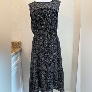 Nicole Miller Black and White Midi Dress